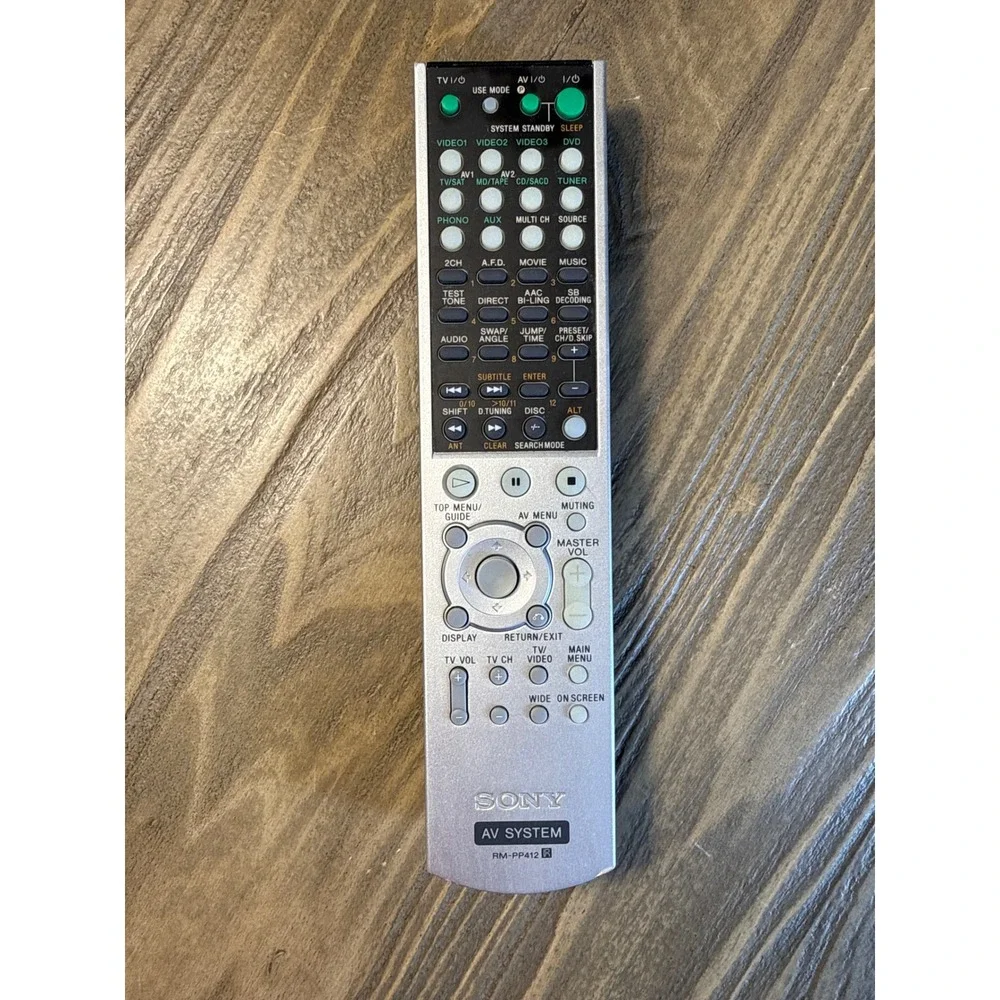 Sony Remote Control RM-PP412 AV System Silver Genuine OEM Tested Working